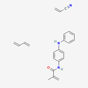 molecular formula C23H25N3O B13819019 N-(4-anilinophenyl)-2-methylprop-2-enamide;buta-1,3-diene;prop-2-enenitrile CAS No. 43063-09-8