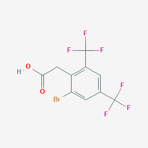 molecular formula C10H5BrF6O2 B1381902 2-Bromo-4,6-bis(trifluoromethyl)phenylacetic acid CAS No. 1807217-12-4