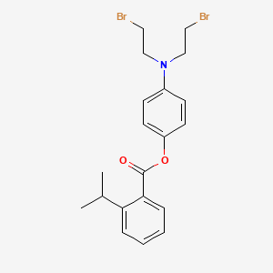 molecular formula C20H23Br2NO2 B13819072 p-(Bis(2-bromoethyl)amino)phenyl o-isopropylbenzoate CAS No. 22954-14-9