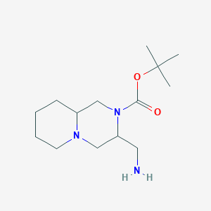 tert-butyl 3-(aminomethyl)-octahydro-1H-pyrido[1,2-a]piperazine-2-carboxylate