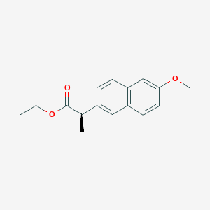 molecular formula C16H18O3 B13819080 Ethyl (2S)-2-(6-Methoxynaphthalen-2-yl)propanoate (Naproxen Ethyl Ester) 