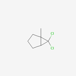 molecular formula C7H10Cl2 B13819089 Bicyclo[3.1.0]hexane, 6,6-dichloro-1-methyl- 