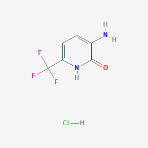 molecular formula C6H6ClF3N2O B1381909 3-Amino-6-(trifluoromethyl)-1,2-dihydropyridin-2-one hydrochloride CAS No. 1803587-02-1