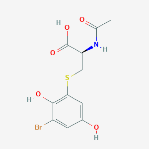 molecular formula C11H12BrNO5S B138191 N-Acetyl-S-(3-bromo-2,5-dihydroxyphenyl)-L-cysteine CAS No. 126190-18-9