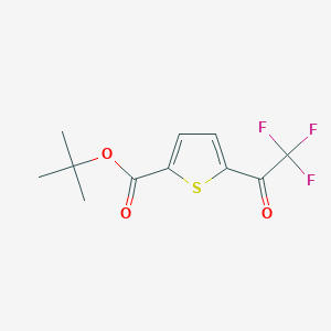 molecular formula C11H11F3O3S B1381912 tert-Butyl 5-(2,2,2-trifluoroacetyl)thiophene-2-carboxylate CAS No. 1864060-79-6