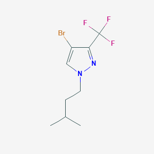 molecular formula C9H12BrF3N2 B1381915 4-Bromo-1-isopentyl-3-(trifluoromethyl)-1H-pyrazole CAS No. 1845690-56-3