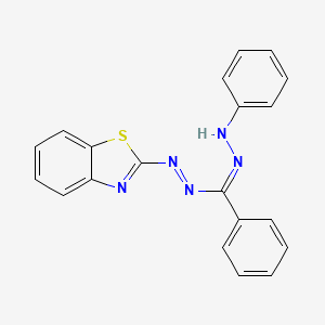 molecular formula C20H15N5S B13819261 N'-anilino-N-(1,3-benzothiazol-2-ylimino)benzenecarboximidamide 