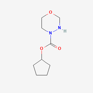 molecular formula C9H16N2O3 B13819274 Cyclopentyl 1,3,4-oxadiazinane-4-carboxylate 