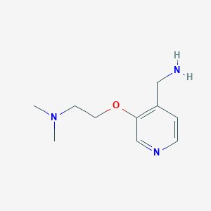 molecular formula C10H17N3O B1381928 {3-[2-(Dimethylamino)ethoxy]pyridin-4-yl}methanamine CAS No. 1513085-25-0