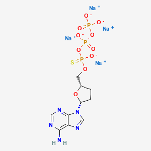 molecular formula C10H12N5Na4O10P3S B13819321 P-P-sP-Ade-ddRibf.4Na+ 