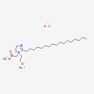 molecular formula C24H46N2Na2O4 B13819342 Disodium 1-(carboxymethyl)-2-heptadecyl-4,5-dihydro-1-(2-hydroxyethyl)-1H-imidazolium hydroxide CAS No. 30473-39-3