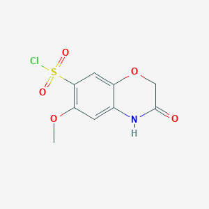 6-methoxy-3-oxo-3,4-dihydro-2H-1,4-benzoxazine-7-sulfonyl chloride
