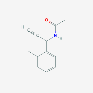 molecular formula C12H13NO B13819396 Acetamide,N-[1-(2-methylphenyl)-2-propynyl]- 