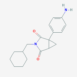 B138194 3-(Cyclohexylmethyl)-1-(4-aminophenyl)-3-azabicyclo(3.1.0)hexane-2,4-dione CAS No. 133986-32-0