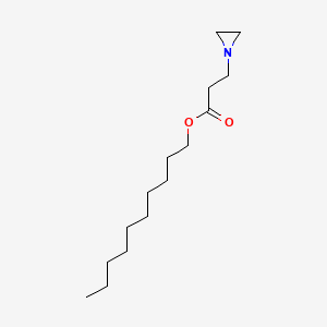 molecular formula C15H29NO2 B13819413 Propionic acid, 3-(1-aziridinyl)-, decyl ester CAS No. 4078-31-3