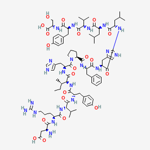 molecular formula C85H123N21O20 B13819460 H-Asp-Arg-Val-Tyr-Ile-His-Pro-Phe-His-Leu-Leu-Val-Tyr-Ser-OH 