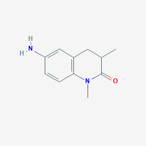 molecular formula C11H14N2O B1381947 6-Amino-1,3-dimethyl-3,4-dihydro-1H-quinolin-2-one CAS No. 1267973-48-7