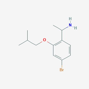 molecular formula C12H18BrNO B1381949 1-(4-Bromo-2-isobutoxy-phenyl)-ethylamine CAS No. 1551635-62-1