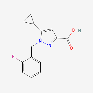 5-Cyclopropyl-1-(2-fluorobenzyl)-1H-pyrazole-3-carboxylic acid