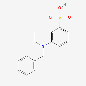 molecular formula C15H17NO3S B13819552 Benzenesulfonic acid, 3-[ethyl(phenylmethyl)amino]- CAS No. 42803-77-0