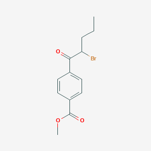 molecular formula C13H15BrO3 B13819590 Methyl 4-(2-bromopentanoyl)benzoate CAS No. 30768-94-6
