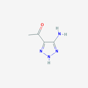 molecular formula C4H6N4O B13819609 Ethanone,1-(5-amino-1H-1,2,3-triazol-4-YL)- 