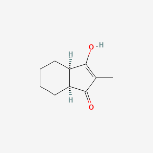 molecular formula C10H14O2 B13819610 cis-3-Hydroxy-2-methyl-3a,4,5,6,7,7a-hexahydroinden-1-one CAS No. 871482-67-6