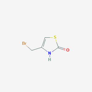 molecular formula C4H4BrNOS B1381964 2(3H)-Thiazolone, 4-(bromomethyl)- CAS No. 55002-65-8