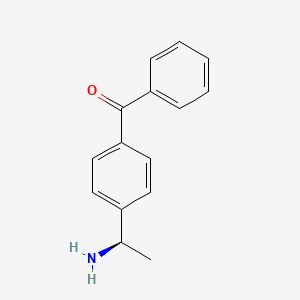 molecular formula C15H15NO B13819686 Methanone, [4-[(1R)-1-aminoethyl]phenyl]phenyl- CAS No. 482620-70-2