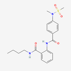 molecular formula C20H25N3O4S B13819749 N-butyl-2-[({4-[methyl(methylsulfonyl)amino]phenyl}carbonyl)amino]benzamide 