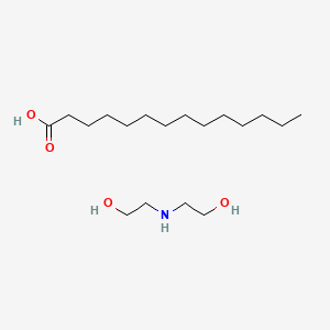 molecular formula C18H39NO4 B13819848 Bis(2-hydroxyethyl)azanium;tetradecanoate CAS No. 53404-39-0