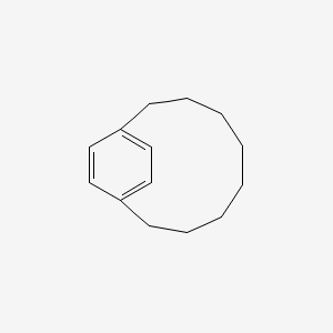 molecular formula C14H20 B13819889 Bicyclo(8.2.2)tetradeca-10,12,13-triene CAS No. 4685-74-9