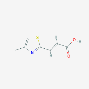 molecular formula C7H7NO2S B1382001 3-(4-Methyl-1,3-thiazol-2-yl)prop-2-enoic acid CAS No. 89791-85-5