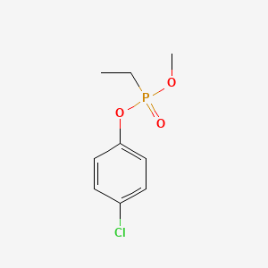 molecular formula C9H12ClO3P B13820011 Phosphonic acid, ethyl-, p-chlorophenyl methyl ester CAS No. 33232-87-0