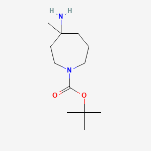 molecular formula C12H24N2O2 B1382002 tert-Butyl 4-amino-4-methylazepane-1-carboxylate CAS No. 1541842-26-5