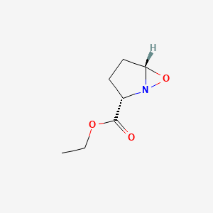 molecular formula C7H11NO3 B13820037 Ethyl (2S,5S)-6-oxa-1-azabicyclo[3.1.0]hexane-2-carboxylate CAS No. 468096-98-2