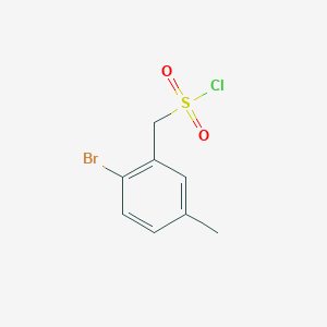molecular formula C8H8BrClO2S B1382004 (2-Bromo-5-methylphenyl)methanesulfonyl chloride CAS No. 1518859-31-8