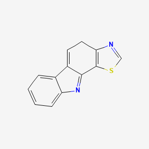 molecular formula C13H8N2S B13820055 4H-Thiazolo[5,4-a]carbazole CAS No. 33080-56-7
