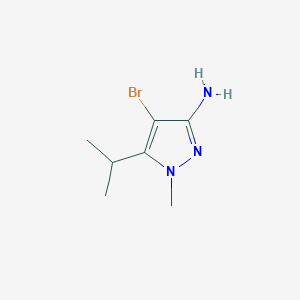 molecular formula C7H12BrN3 B1382007 4-Bromo-5-isopropyl-1-methyl-1H-pyrazol-3-amine CAS No. 1784036-36-7