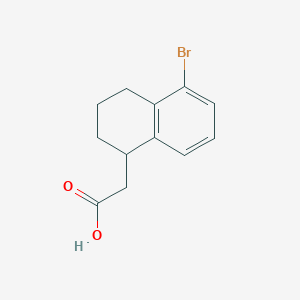 molecular formula C12H13BrO2 B1382009 2-(5-Bromo-1,2,3,4-tetrahydronaphthalen-1-yl)acetic acid CAS No. 1784222-48-5