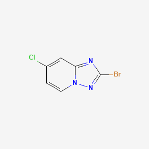 molecular formula C6H3BrClN3 B1382013 2-Bromo-7-chloro-[1,2,4]triazolo[1,5-a]pyridine CAS No. 1504581-11-6