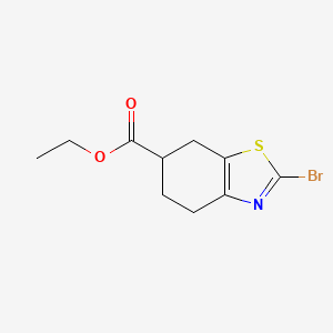 molecular formula C10H12BrNO2S B1382014 2-Bromo-4,5,6,7-tetrahydro-benzothiazole-6-carboxylic acid ethyl ester CAS No. 1547445-11-3