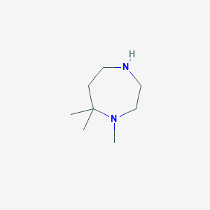 molecular formula C8H18N2 B1382015 1,7,7-Trimethyl-1,4-diazepane CAS No. 933716-35-9
