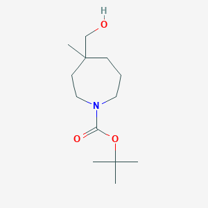 molecular formula C13H25NO3 B1382021 tert-Butyl 4-(hydroxymethyl)-4-methylazepane-1-carboxylate CAS No. 1784330-66-0