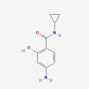 molecular formula C10H12N2O2 B1382027 4-Amino-N-cyclopropyl-2-hydroxybenzamide CAS No. 1782409-75-9