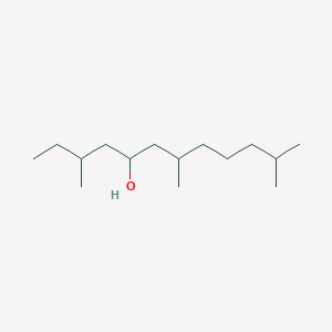 molecular formula C15H32O B13820536 3,7,11-Trimethyl-5-dodecanol CAS No. 30221-43-3