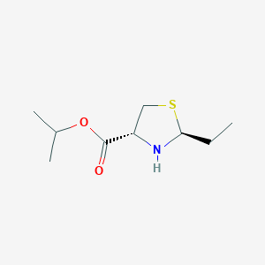 molecular formula C9H17NO2S B13820554 propan-2-yl (2S,4R)-2-ethyl-1,3-thiazolidine-4-carboxylate 