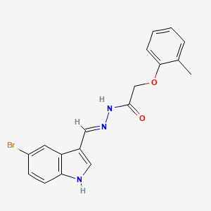 molecular formula C18H16BrN3O2 B13820679 N'-[(E)-(5-bromoindol-3-ylidene)methyl]-2-(2-methylphenoxy)acetohydrazide 