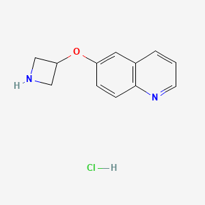 molecular formula C12H13ClN2O B1382069 6-(Azetidin-3-yloxy)quinoline hydrochloride CAS No. 1864058-10-5