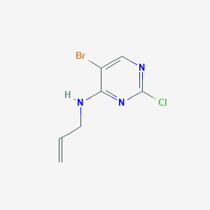 molecular formula C7H7BrClN3 B1382078 5-bromo-2-chloro-N-(prop-2-en-1-yl)pyrimidin-4-amine CAS No. 959799-08-7